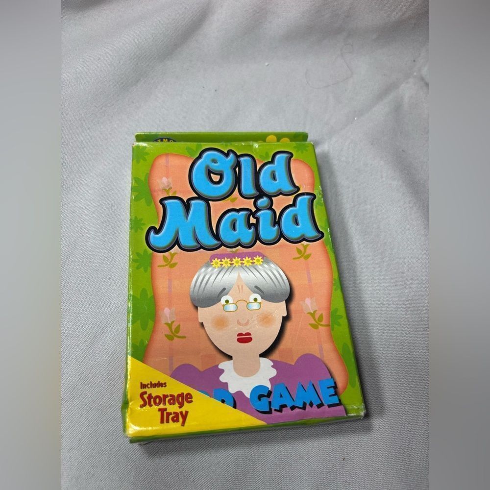 New! Old Maid Card Game Includes Storage Tray Jumbo Cards for Little Hands